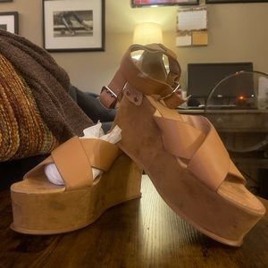 Dolce Vita natural leather buffalo sandal.